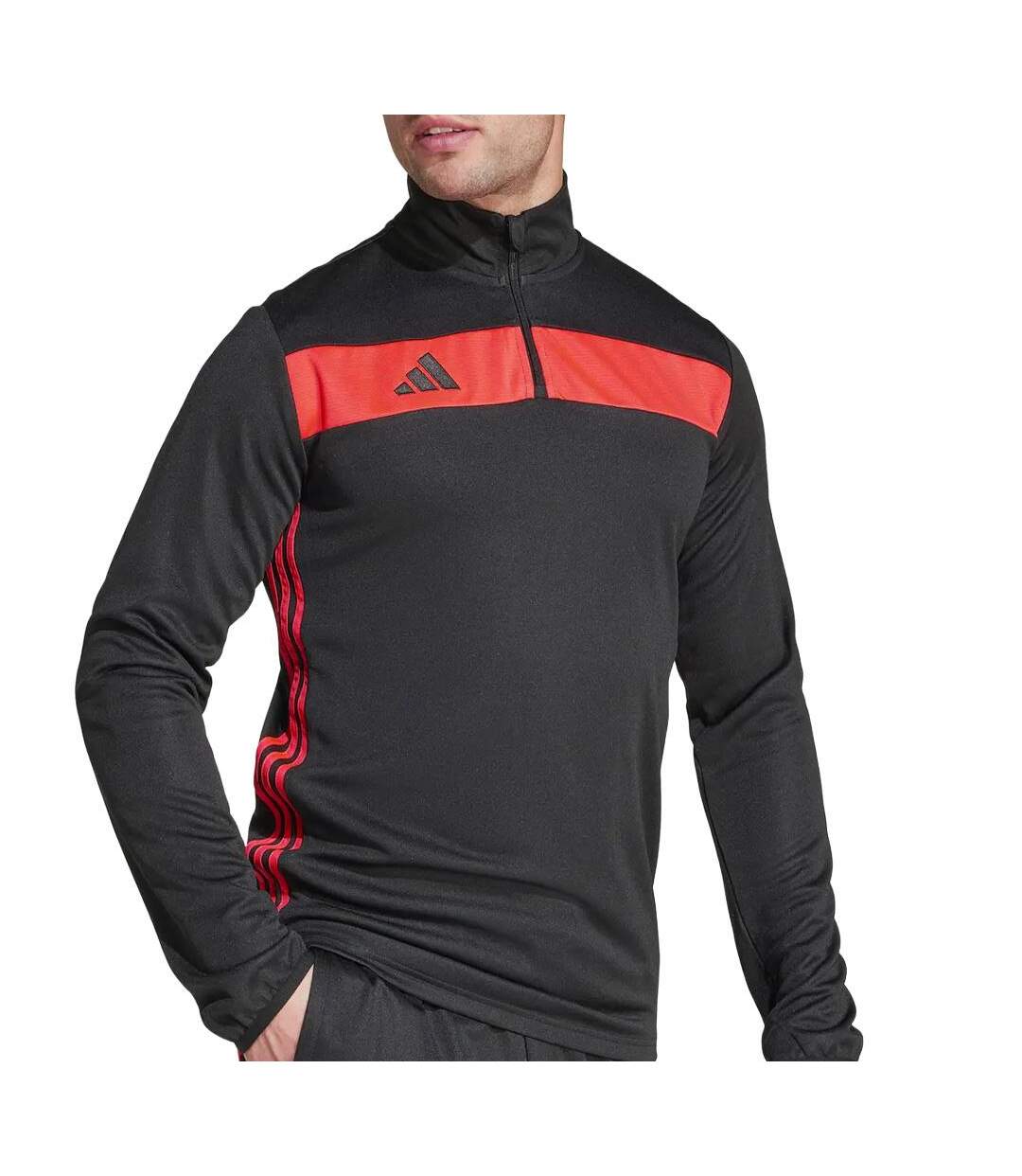 Pull noir/rouge homme adidas tiro es-1