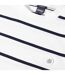 Mens Taut Striped Cotton Regular T-shirt White Boss-4