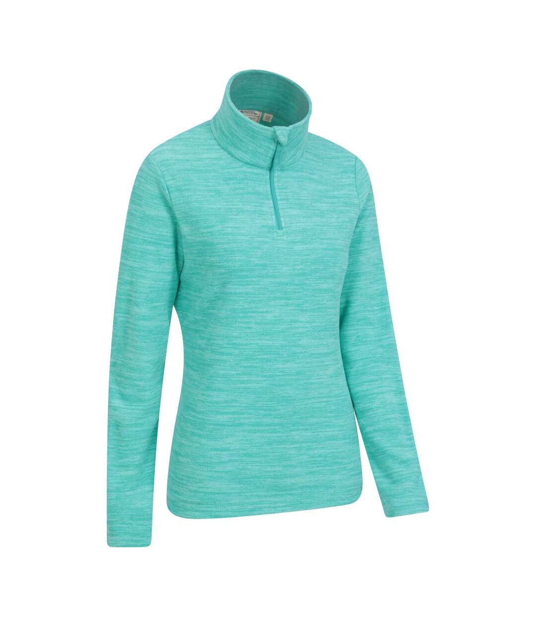 Womens/ladies snowdon melange fleece top turquoise Mountain Warehouse