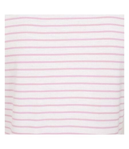 T-shirt Motif/style Rayé Femme Rose Lazy Jacks
