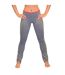 Pantalon Fitness Femme Gris Corail Vif Chiné Spiro-1