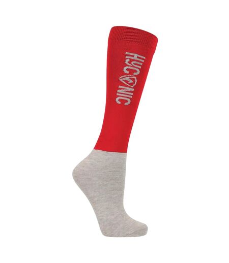 Pack Of 3  Unisex Adult Contrast Socks  Red Black HYCONIC