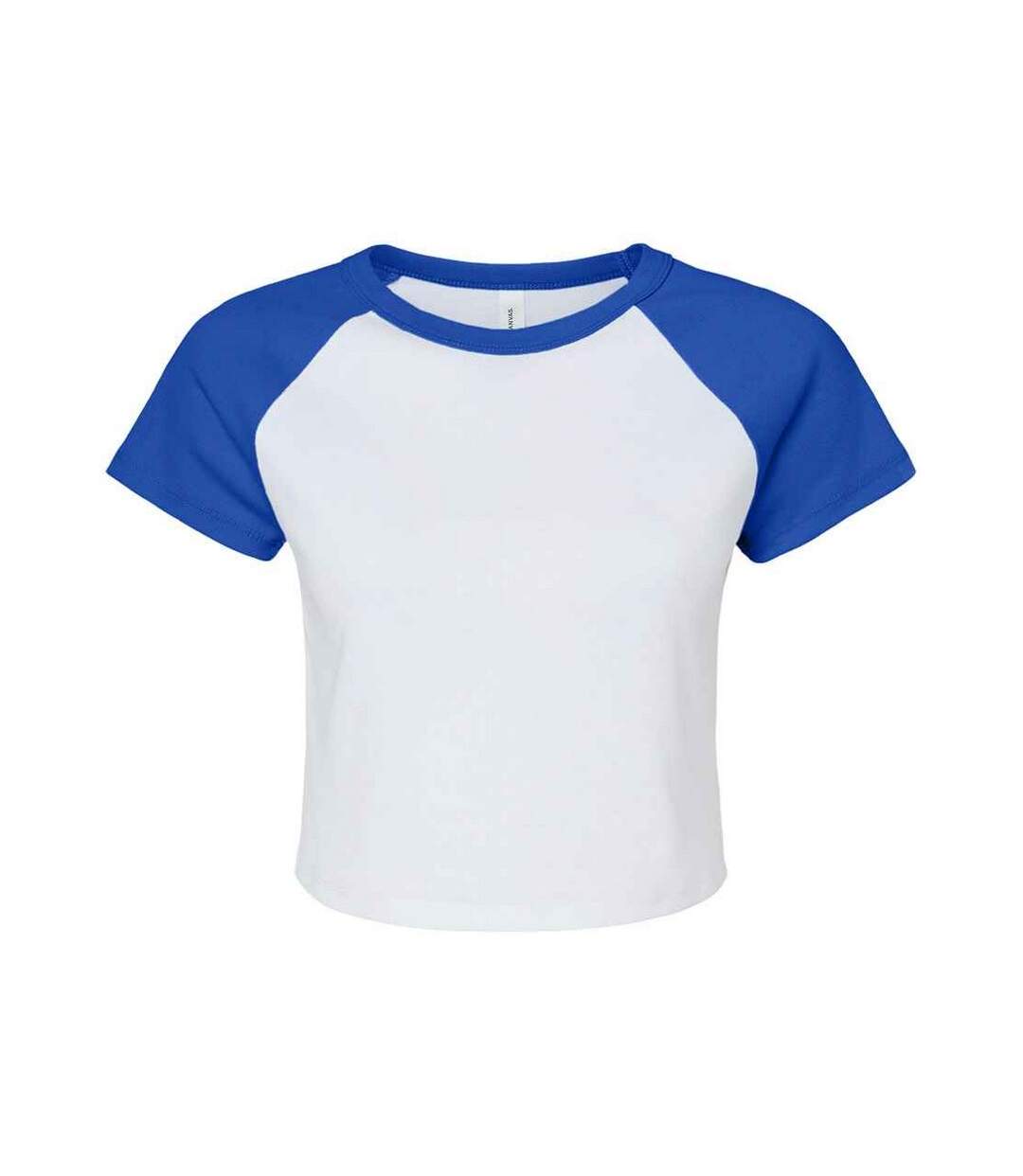 T-shirt court femme blanc / bleu roi Bella + Canvas-1