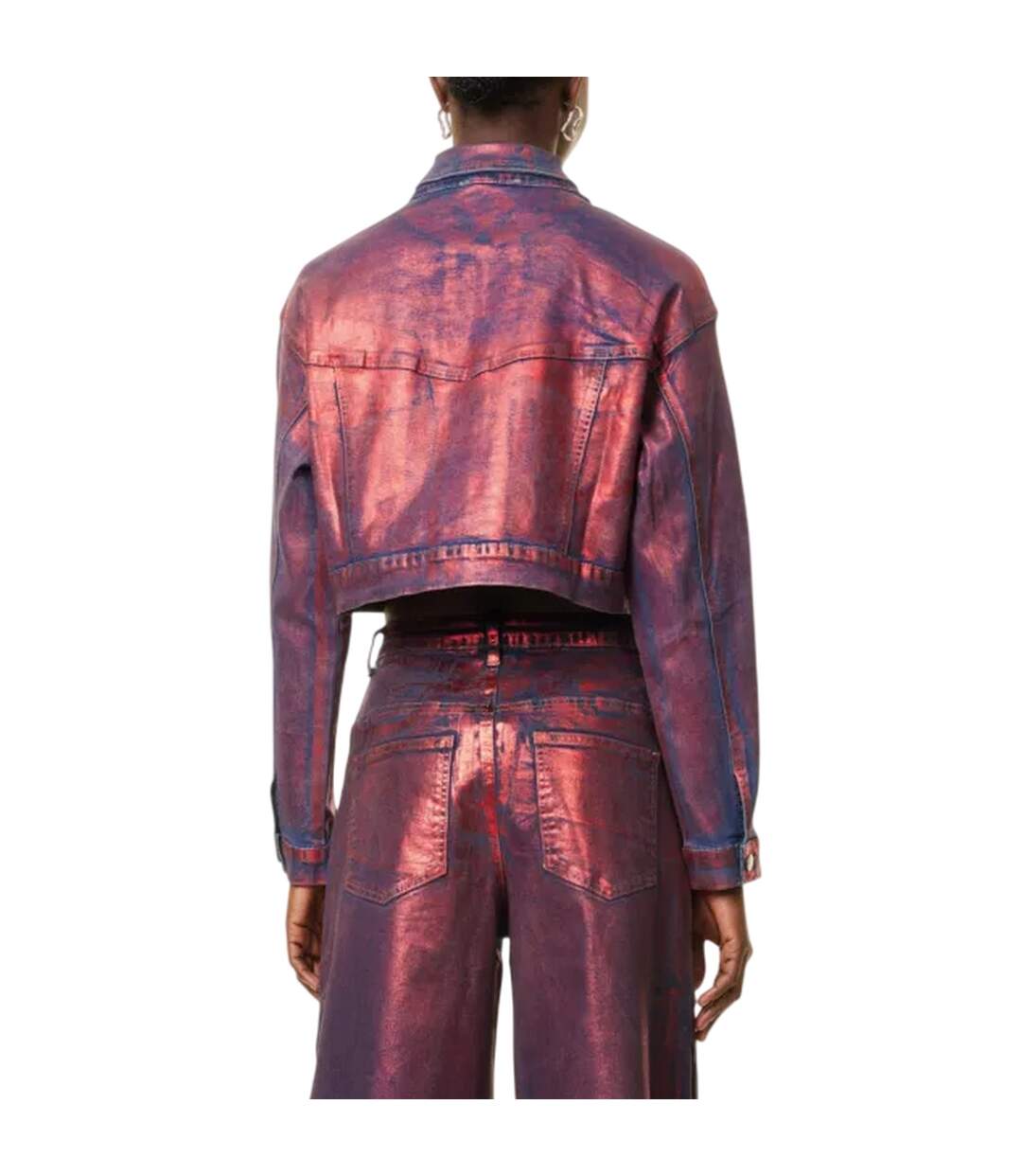 Veste En Jean Femme Rouge AmyLynn-3