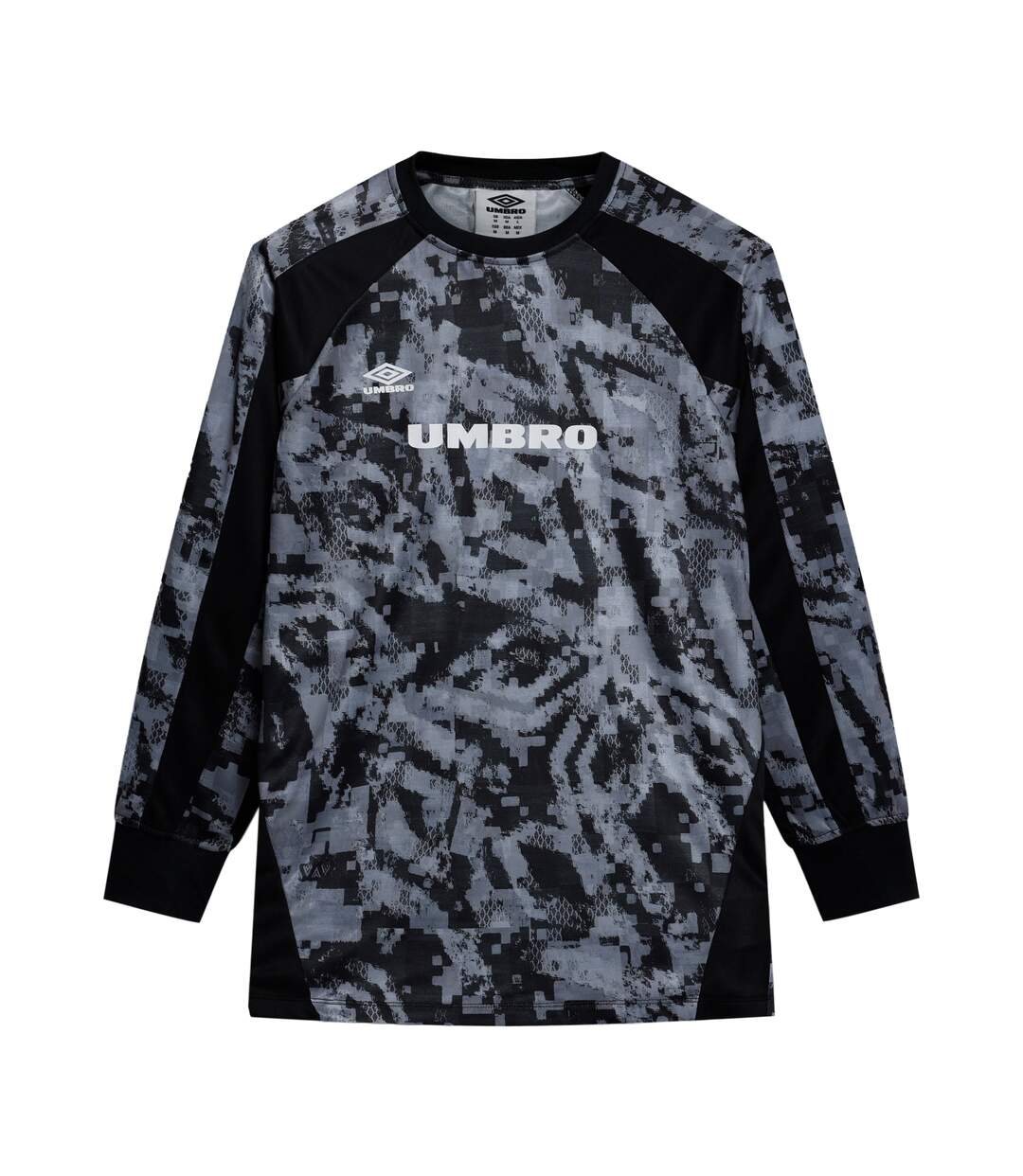 Mens Printed Long-sleeved Jersey Black Umbro-1