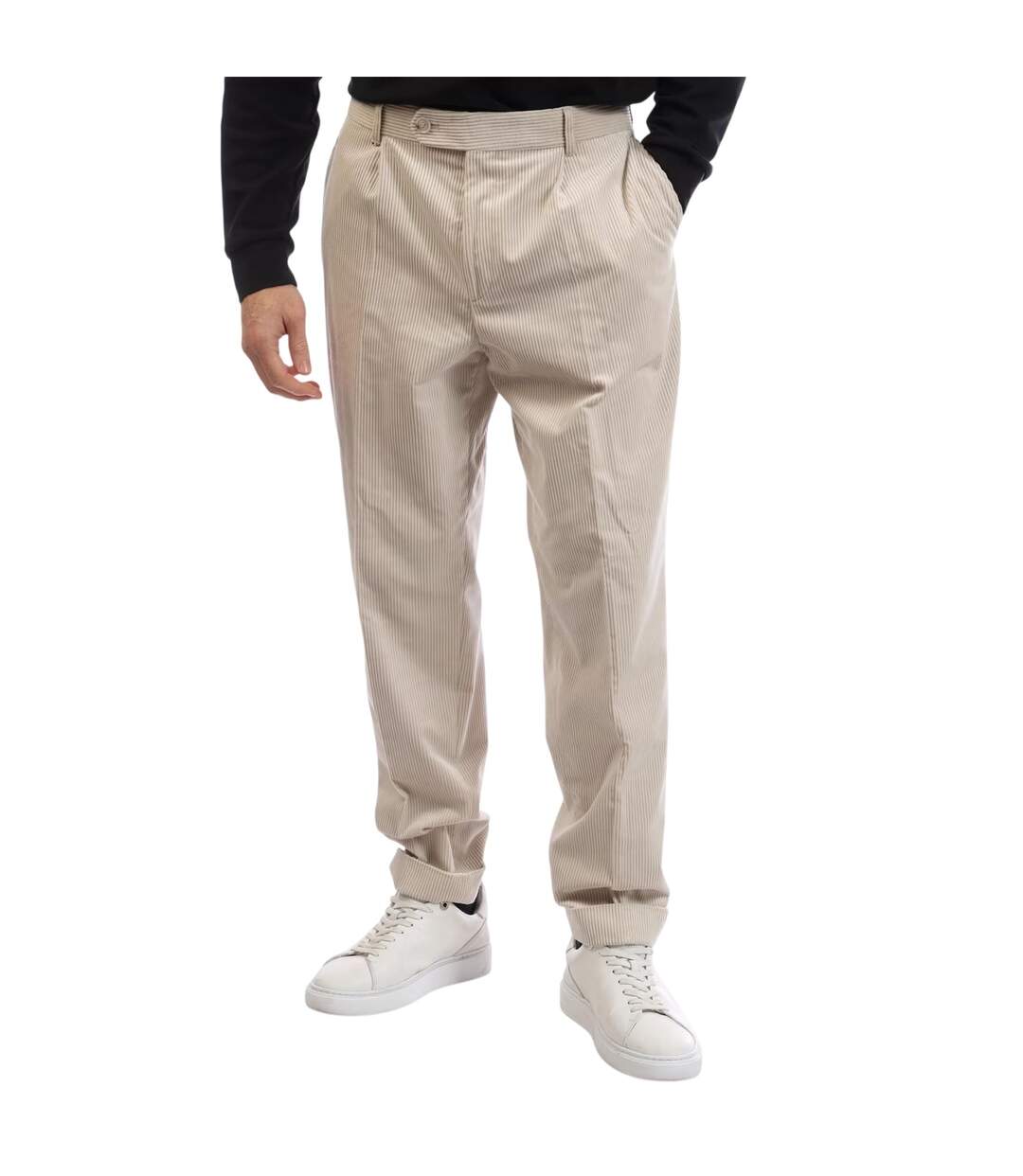 Chino Motif/style Rayure Verticale Perin Homme Blanc Boss-1