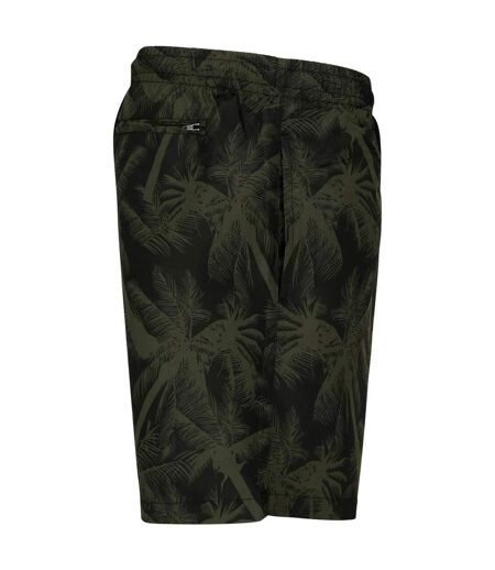 Mens Palm Swim Shorts Olive Urban Classics