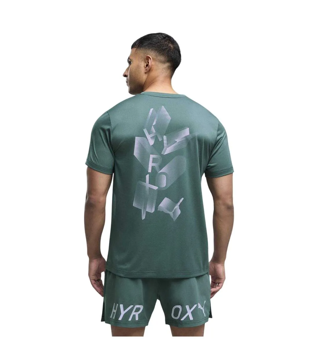 Mens Hyrox Graphic T-shirt Green Puma-4