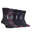 Farah - 5 Pack Mens Thin Breathable Classic Patterned Soft Top Office Cotton Dress Socks