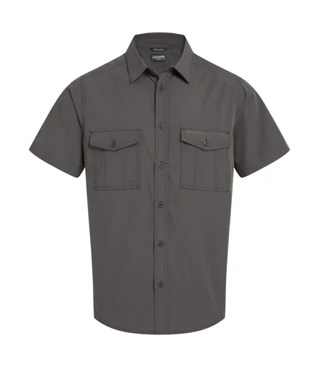 Chemise Unie Manches Courtes Kiwi Homme Kaki Foncé Craghoppers