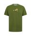 Mens Logo Slim T-shirt Green Yellow Off White-1