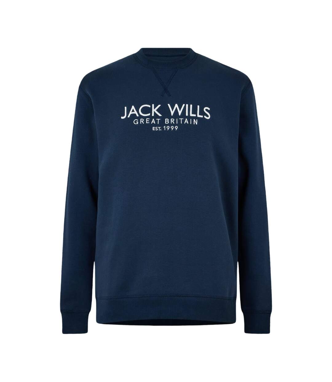 Sweat Motif/style Logo Brodé Belvue Homme Bleu Marine Jack Wills-2