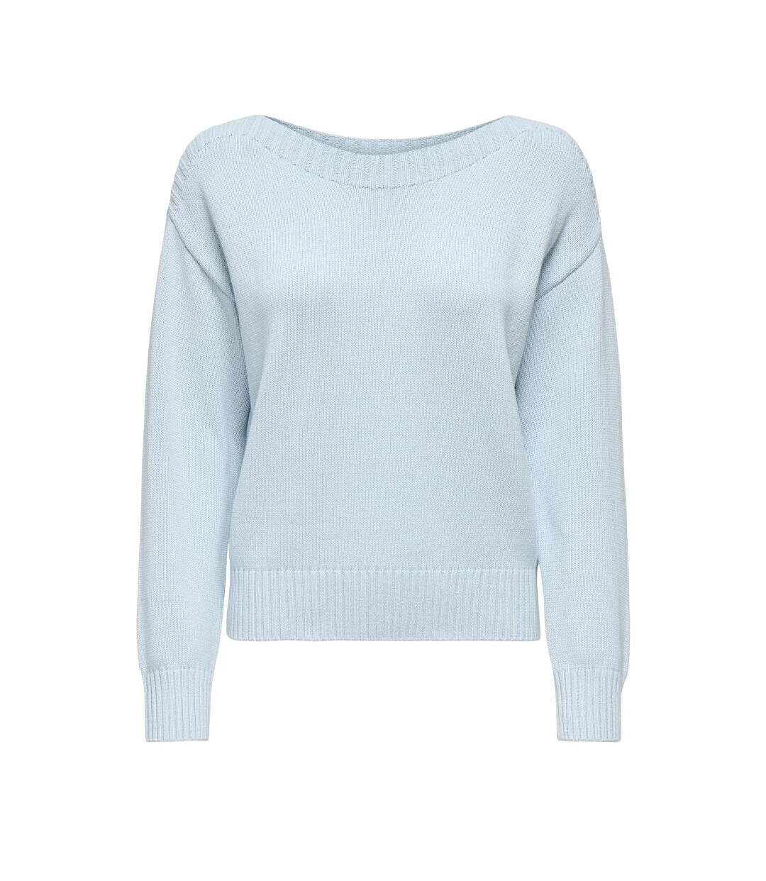 Pull bleu  clair femme jdy marie-1