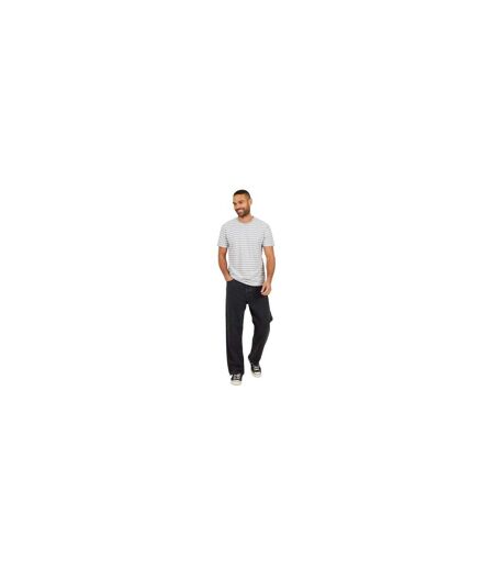T-shirt Motif/style Rayé Homme Blanc Gris Brave Soul