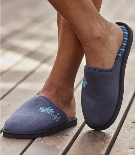 Men's Blue Slippers 