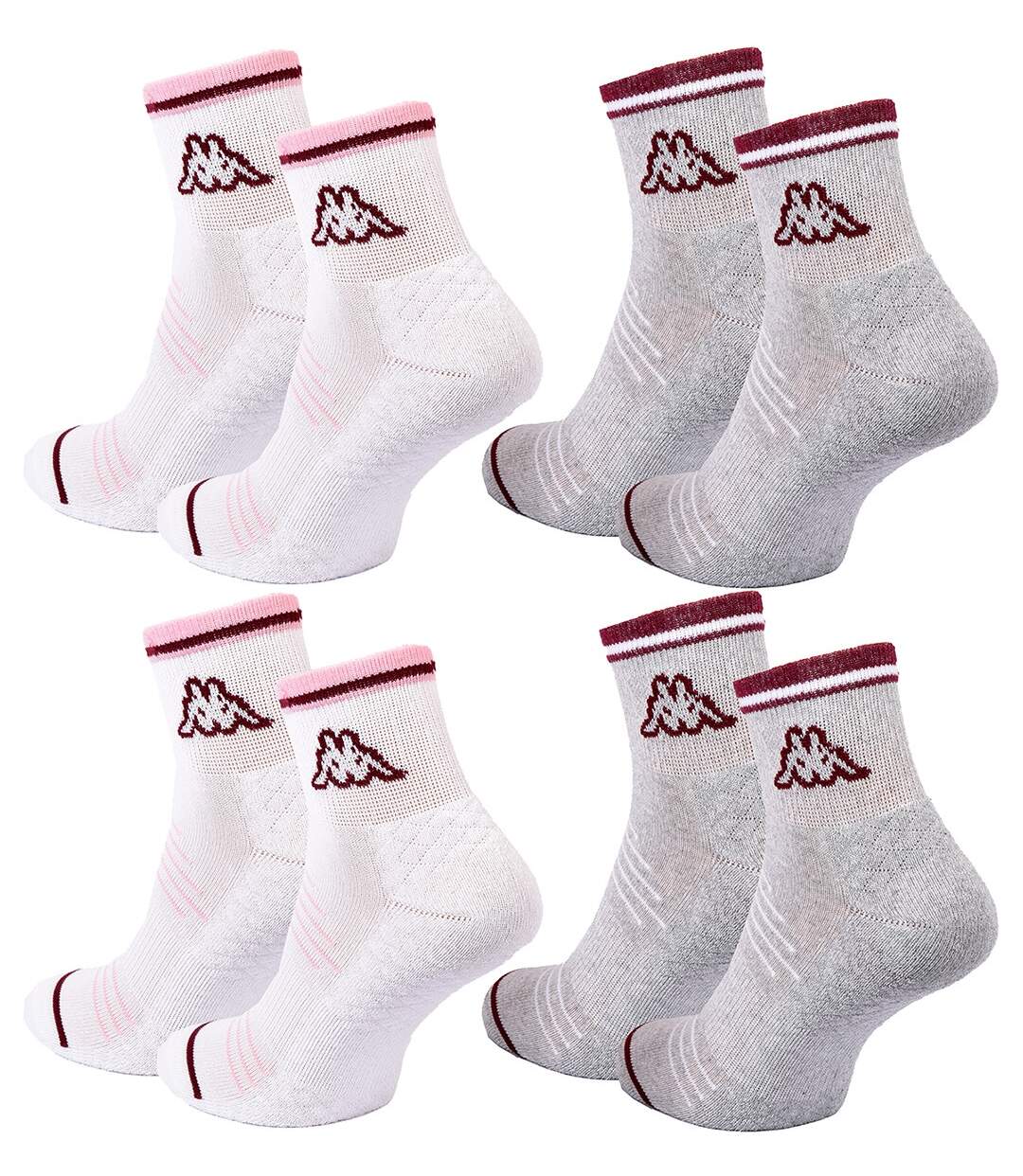 Chaussettes Femme KAPPA 4 paires PREMIUM QUARTER 2187ASS-3