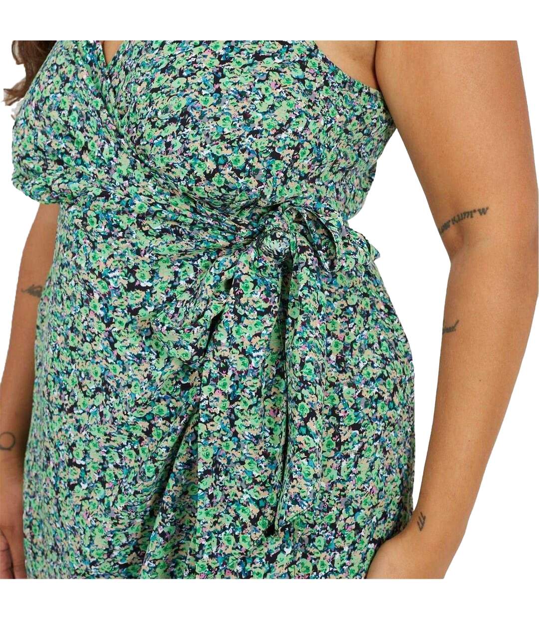 Robe Mi-longue Sans Manches Femme Vert Brave Soul-4