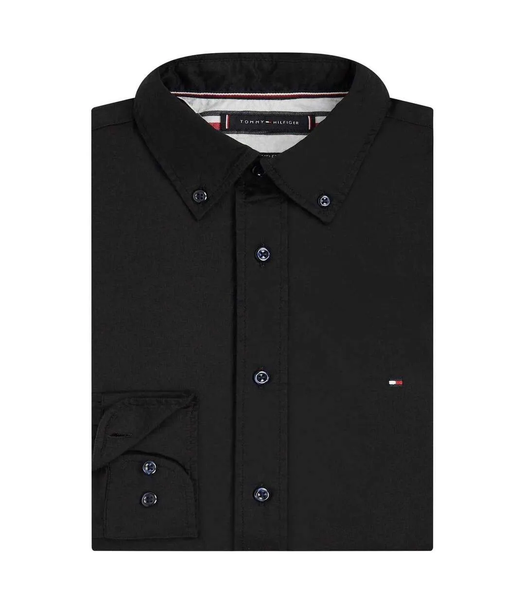 Mens Core Flex Poplin Long-sleeved Shirt Black Tommy Hilfiger-3