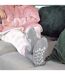 1 Pack Ladies Non Slip Cashmere Wool Slipper Bed Socks with Zzz Grips-5