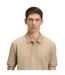 Mens Logo Pique Polo Shirt Beige Hugo-4
