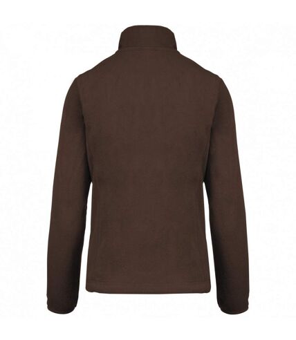 Womens/ladies maureen microfleece jacket chocolate Kariban