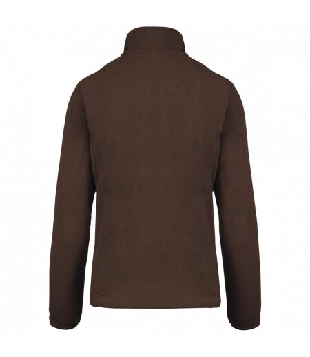 Womens/ladies maureen microfleece jacket chocolate Kariban