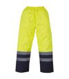 Yoko Mens Hi Vis Waterproof Overtrousers (Yellow/ Navy) - UTRW4682