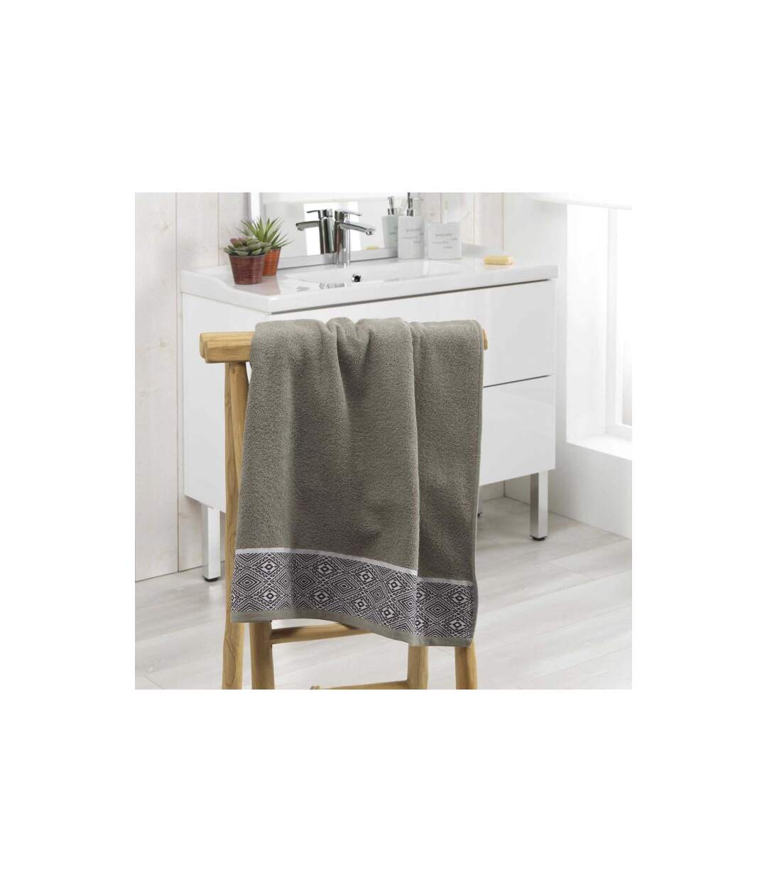 Drap de Douche Esteban 70x130cm Kaki-3