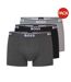 Lot De 3  Boxers Motif/style Logo Bodywear Homme Gris Noir Boss-1