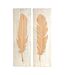 Décoration murale en bois Plume Lot de 2