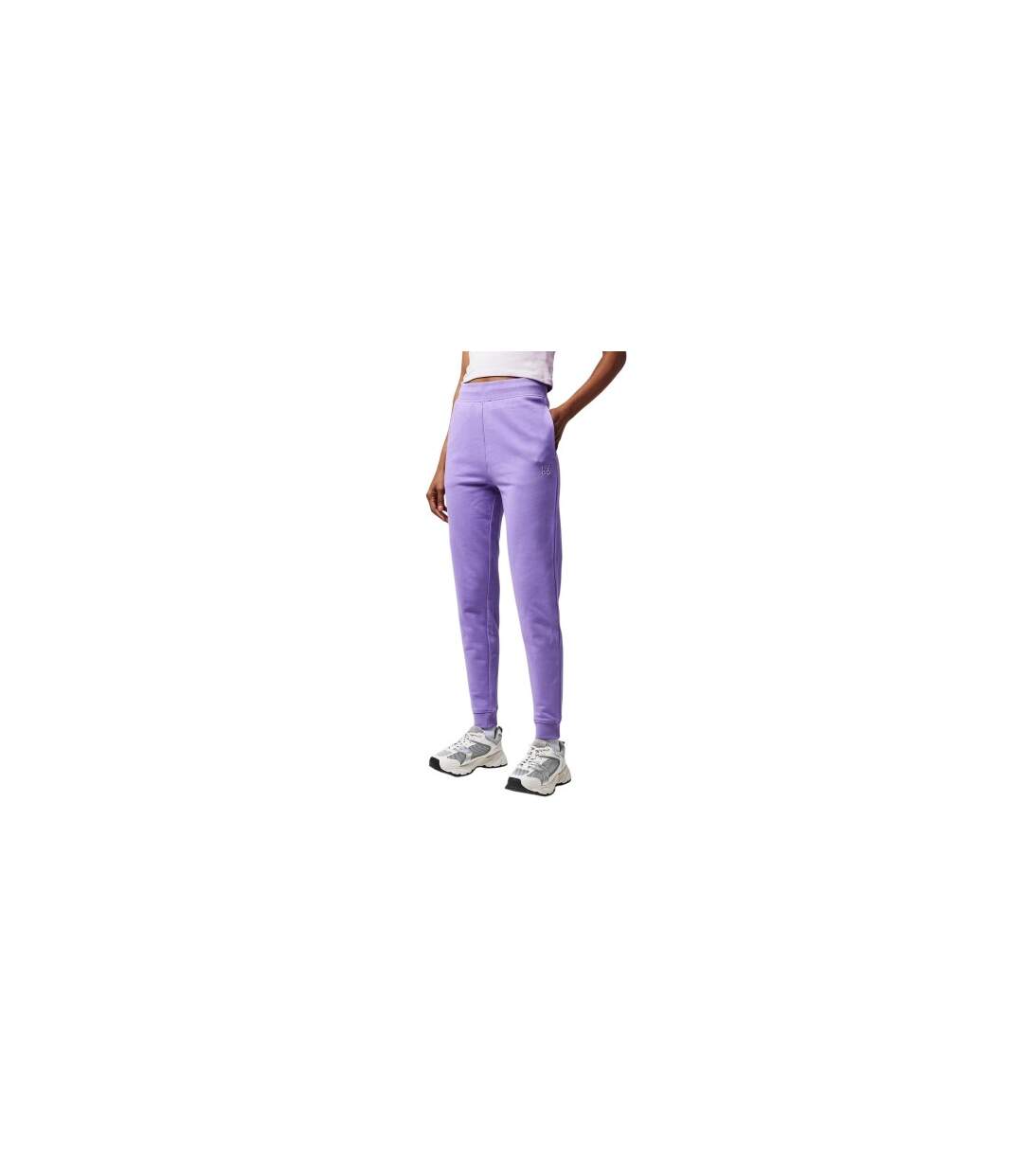 Womens/ladies Logo Jogging Bottoms Purple Hugo-1