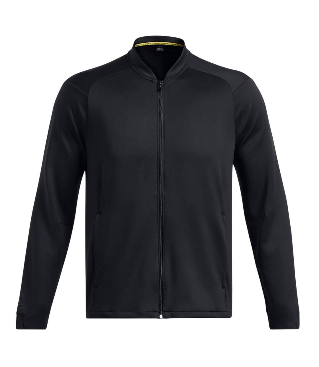 Mens Curry Moisture Wicking Raglan Travel Jacket Triple Black Under Armour-2