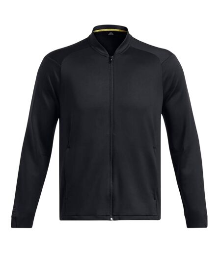 Mens Curry Moisture Wicking Raglan Travel Jacket Triple Black Under Armour