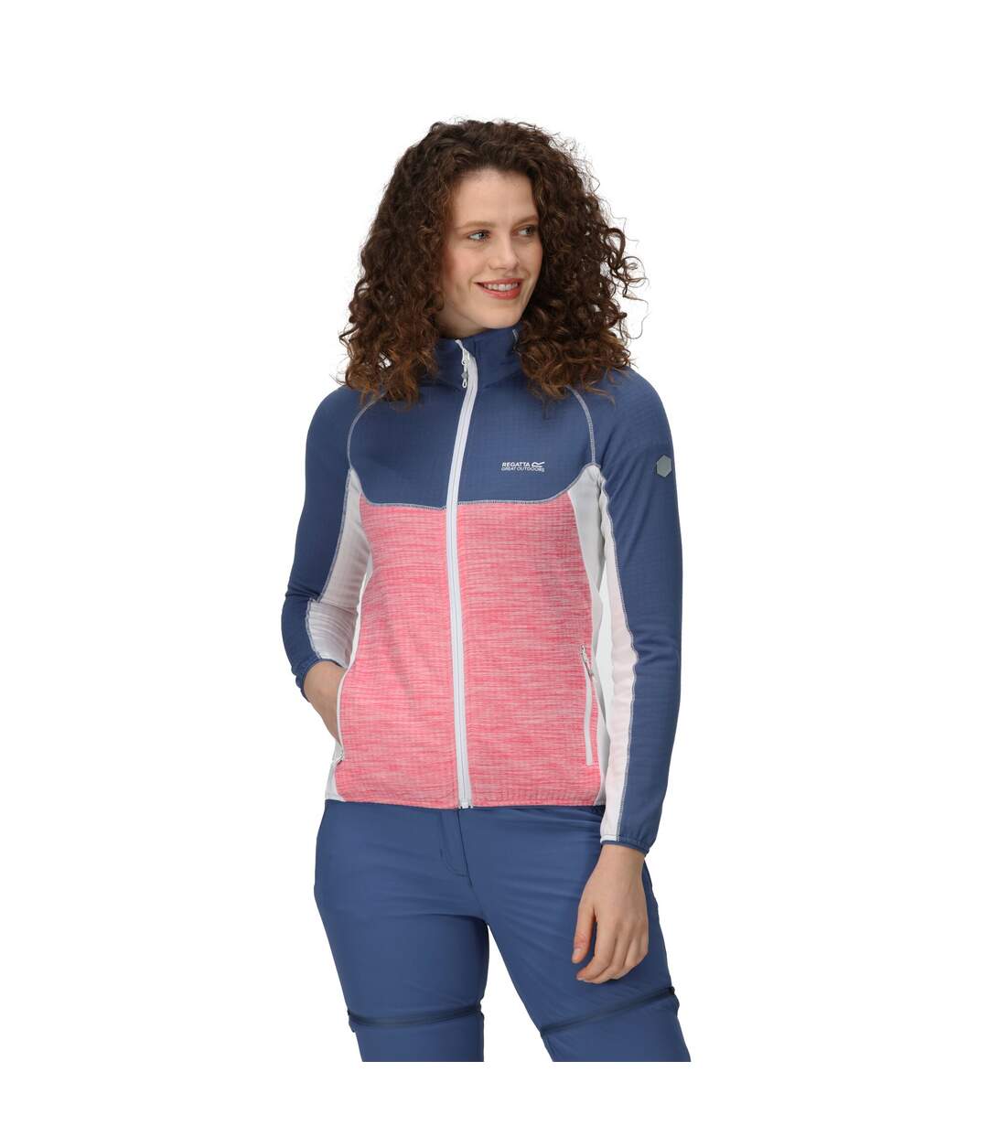 Womens/ladies Hepley Full Zip Fleece Jacket Fruit Dove Dusty Denim Regatta-4
