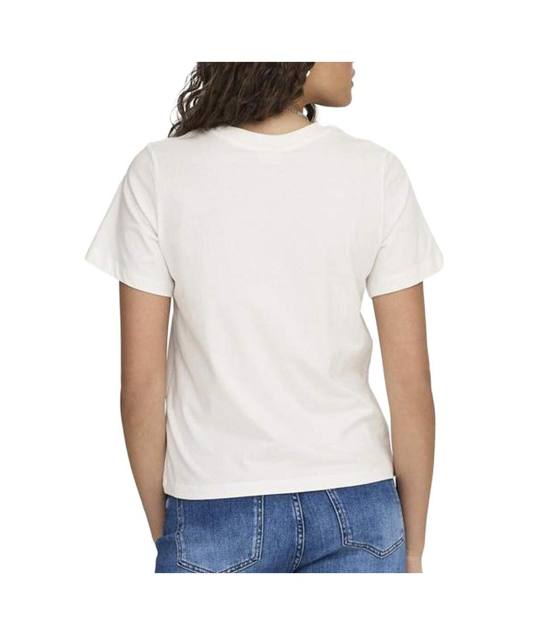 T-Shirt blanc femme jdy citron-2