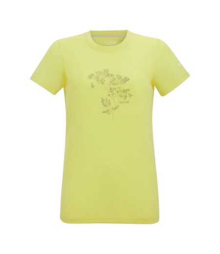 T-shirt Motif/style Fleurs Sauvages Escade Femme Jaune Clair Regatta