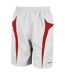 Short de sport homme blanc/rouge Spiro-1