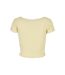 Haut Court Motif/style Côtelé Femme Jaune Pâle Urban Classics-2