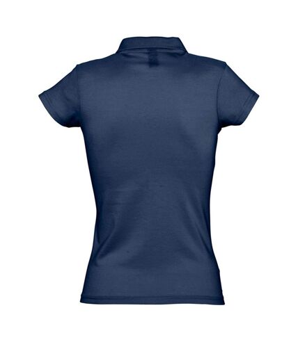 SOLS Womens/Ladies Prescott Short Sleeve Jersey Polo Shirt (French Navy)