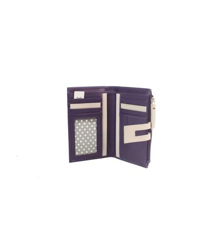 Eastern Counties Leather - Porte-monnaie REBECCA (Violet / Blanc cassé) (One Size) - UTEL435