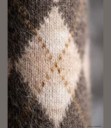 Mayflower CHO741 : Chaussettes mi-bas en angora marron pour une chaleur absolue
