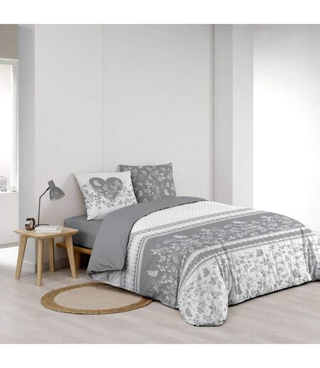 Parure de Lit 3 Pièces Annie 240x220cm Gris