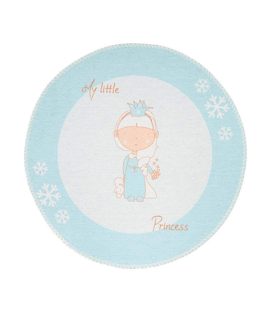 Tapis Rond Enfant Imprimé Bambini II 160cm Menthe-1