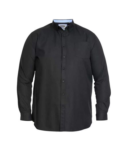 D555 Mens Richard Oxford Kingsize Long-Sleeved Shirt (Black)