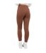 Womens/ladies Polyester Plain Leggings Chocolate Brave Soul-3
