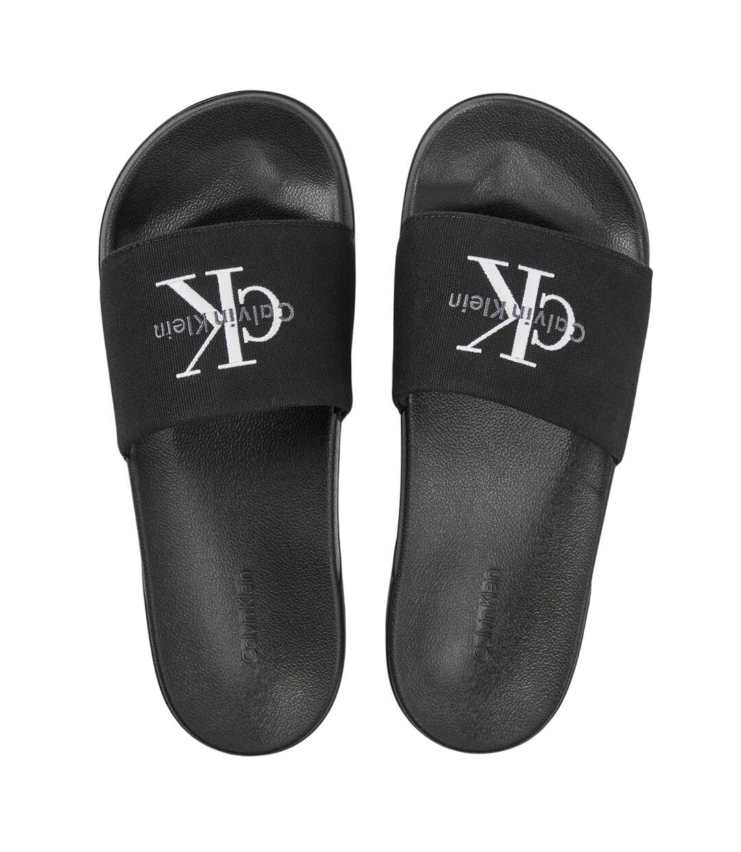 Claquettes Motif/style Logo Brodé Femme Triple Noir Calvin Klein-3