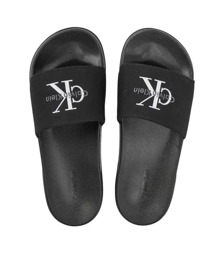 Claquettes Motif/style Logo Brodé Femme Triple Noir Calvin Klein