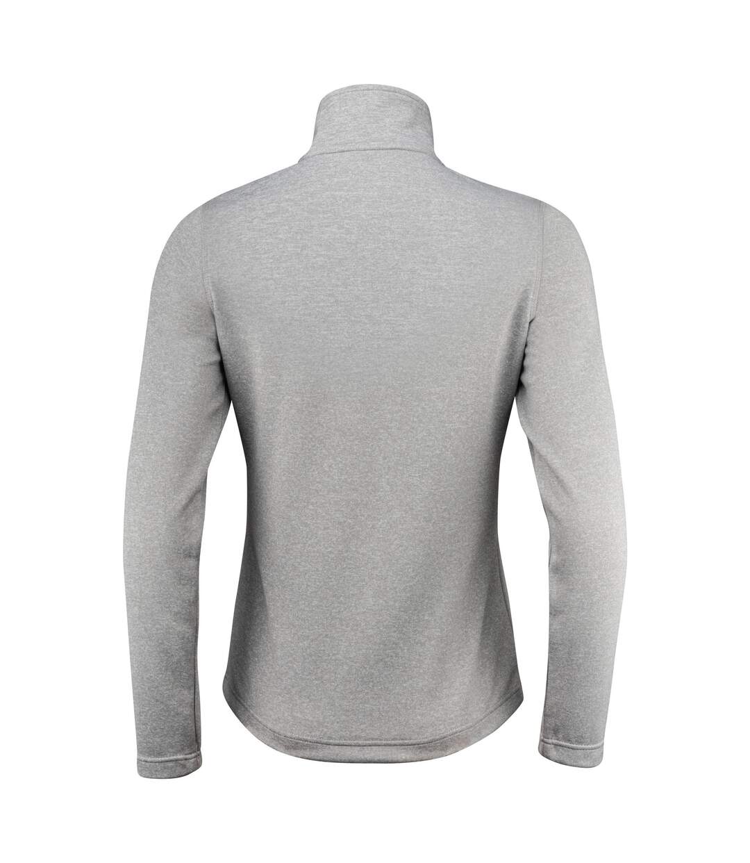 Womens/ladies Powerslide Zipped Sweat Jacket Grey Melange Printer RED-3
