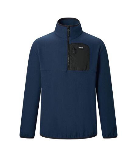 Haut Polaire À Col Montant Zippé Motif/style Panneau Contrasté Frankie Homme Bleu Marine Noir Regatta