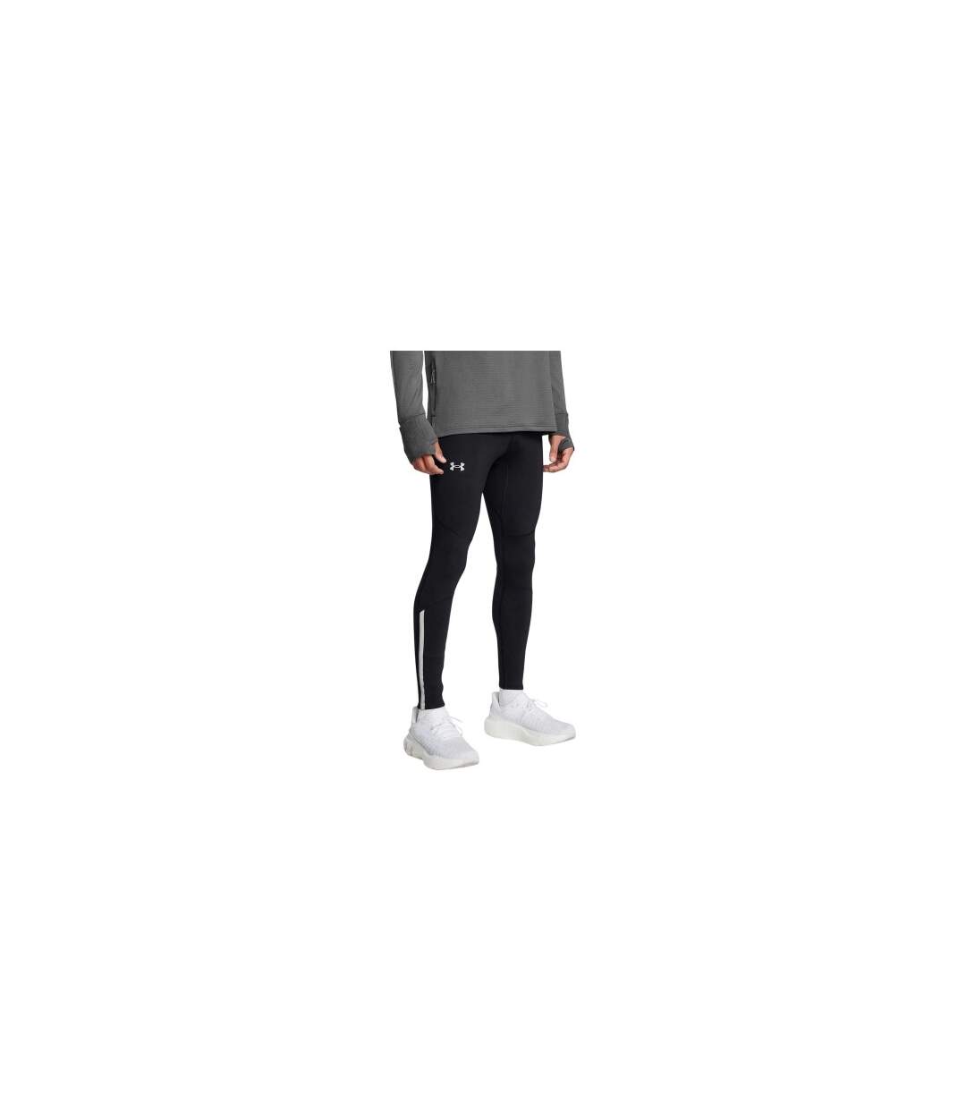 Mens Launch Reflective Detail Running Leggings Black Under Armour-1
